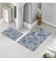 Banyo Halısı Ikili Klozet Takımı Kaymaz Tabanlı (60 xm x 100 cm + 40 cm x 60 cm) 
