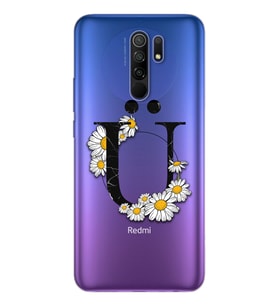 Papatya Harf Tasarım Süper Şeffaf Silikon Telefon Kılıfı Xiomai Redmi 9 Ü-Harfi
