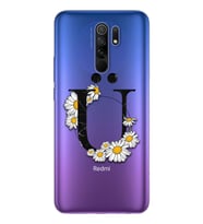 Papatya Harf Tasarım Süper Şeffaf Silikon Telefon Kılıfı Xiomai Redmi 9 Ü-Harfi