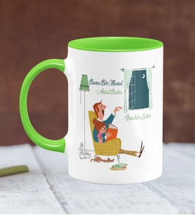 BK Gift Kişiye Özel Babalar Günü Temalı Yeşil Kupa Bardak 36404y