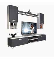 Decoraktiv Eko 5da Mdf Dvd Tv Ünitesi Tv Sehpası (Beyaz - Antrasit)