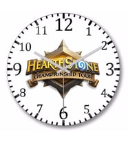 Hearthstone    Duvar  Saati Bombeli Gercek Cam