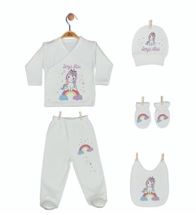 Pia Baby GL 1916-05 İsme Özel Beşli Zıbın Set