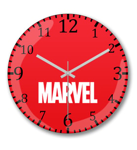 Marvel4 Duvar Saati Bombeli Gercek Cam-Recovered