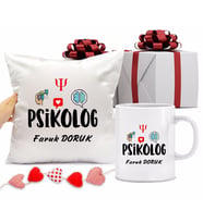 Psikolog Kupa Bardağı ve Yastığı Hediye Seti (Model 1)