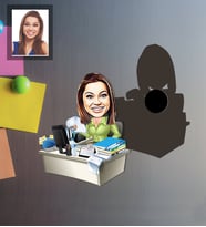 Kişiye Özel İş Kadını Karikatürlü Ahşap Magnet Bayan-16