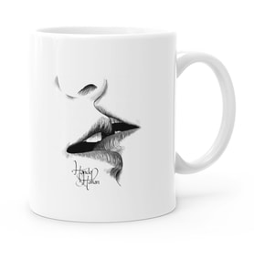 BK Gift Kişiye Özel Öpücük Beyaz Kupa Bardak  1