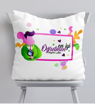 BK Gift Kişiye Özel En İyi Öğretmen  Yastık  1