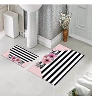 Banyo Halısı Ikili Klozet Takımı Kaymaz Tabanlı (60 xm x 100 cm + 40 cm x 60 cm) 