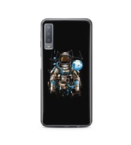 Uzay Astronot Tasarım Süper Şeffaf Silikon Telefon Kılıfı Samsung A7 (2017)