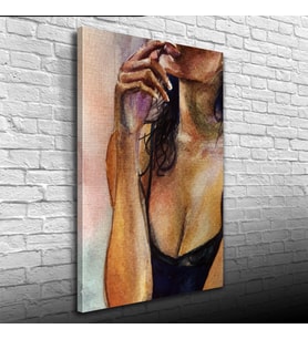 Alice Canvas Tablo (50x70) (Acı Kahve)