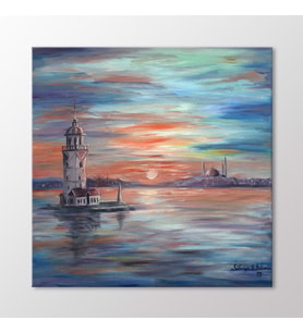 Arty Tablo Kız Kulesi Tablo (Karışık)