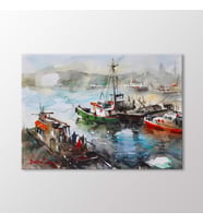 Arty Tablo OZB 101 100x140 Suluboya Balıkçı TekneleriSuluboya Balıkçı Tekneleri  (Karışık)