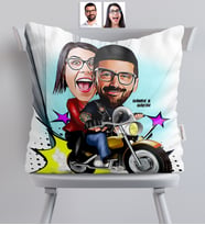 BK Gift Kişiye Özel Sevgililer Karikatürlü  Yastık  17