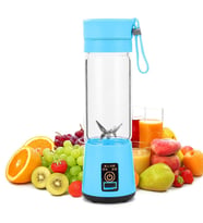 Taşınabilir Blender Kişisel Mikser Usb Elektirikli Meyve Sıkacağı Mini Mikser Mutfak Robotu (Mavi)