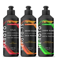 Netfer 3'lü İnce Orta Pasta Cila Set - 3x500 mL
