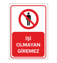 MIGNATIS - İşi Olmayan Giremez Levhası - Sac Malzeme 25x35cm