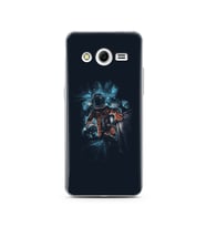 Uzay Boşluğu Tasarım Süper Şeffaf Silikon Telefon Kılıfı Samsung Core 2