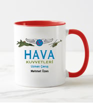 Hava Kuvvetleri Uzman Çavuş Kupa Bardağı Kırmızı
