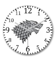 Casa Starck Game of Trhones Duvar Saati Bombeli Gercek Cam