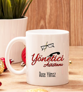 Yönetici Asistanına Hediye Beyaz Kupa Bardak