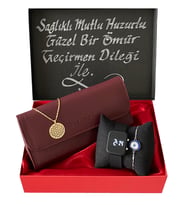 Sevgililer Günü Erkek Siyah Dijital Kol Saati Cüzdan Kolye Ve Bileklik Özel Hediye Seti