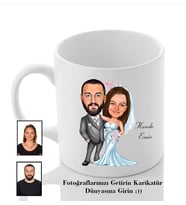 Kişiye Özel İsimli Gelin Damat Kupa