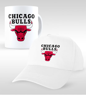 NBA Chicago Bulls Beyaz Kupa ve Şapka Seti (Model 1)