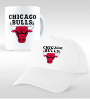 NBA Chicago Bulls Beyaz Kupa ve Şapka Seti (Model 1)