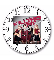 Kill This  Love Blackpink  Duvar Saati Bombeli Gercek Cam
