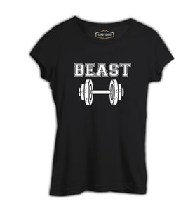 Beauty and the Beast - Beast Siyah Kadın Tshirt