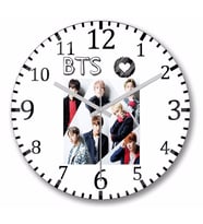 Bangtan  Boys Bts  Duvar Saati Bombeli Gercek Cam