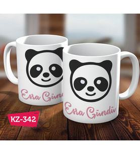 Kişiye Özel İsimli Panda Hediye Kupa Bardak
