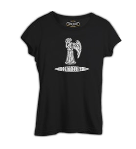 Doctor Who - Weeping Angels Siyah Kadın Tshirt
