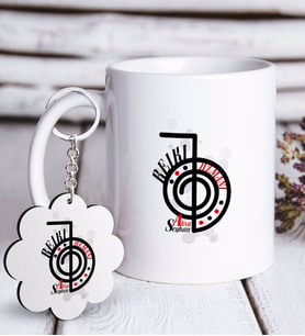 BK Gift Kişiye Özel Mesleki Reiki Uzmanı Beyaz Kupa ve Anahtarlık Hediye Seti-1 (Model 1)