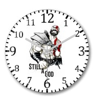 Kratos Still A God Duvar Saati Bombeli Gercek Cam