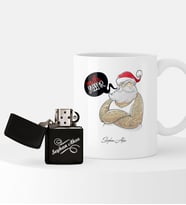 BK Gift Kişiye Özel Yılbaşı Noel Baba Temalı Çakmak ve Kupa Seti - 4
