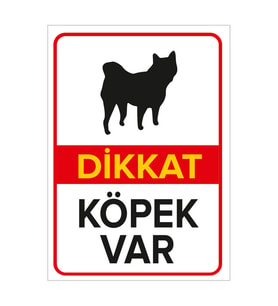 MIGNATIS - Dikkat Köpek Var Siyah Pug Levhası - Sac Malzeme 25x35cm