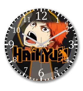 Haikyuu! 2 Duvar Saati Bombeli Gercek Cam