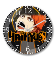 Haikyuu! 2 Duvar Saati Bombeli Gercek Cam