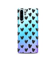 Kalp Tasarımlı Süper Şeffaf Silikon Telefon Kılıfı Huawei P30 Pro 