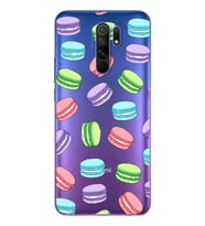 Macaron Tasarımlı Süper Şeffaf Silikon Telefon Kılıfı Xiomai Redmi 9