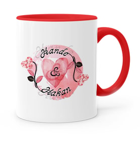 BK Gift Kişiye Özel Sevgililer Günü Temalı Kırmızı Kupa Bardak  7