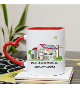 Enerji Sistemleri Mühendisi Kupa Bardağı Kalpli