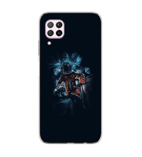 Uzay Boşluğu Tasarım Süper Şeffaf Silikon Telefon Kılıfı Huawei P40 Lite