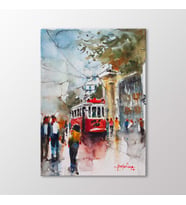 Arty Tablo Suluboya Tramvay Tablo (Karışık)