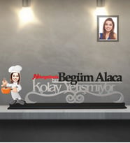 Kişiye Özel Aşçı Karikatürlü Kolay Yetişmiyor Ahşap Biblo Bayan-1