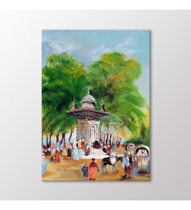 Arty Tablo Küçüksu Mihrişah Sultan Çeşmesi Tablo (Karışık)
