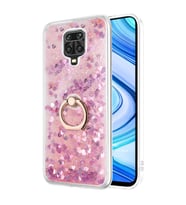 Microsonic Xiaomi Redmi Note 9 Pro Max Kılıf Glitter Liquid Holder Pembe