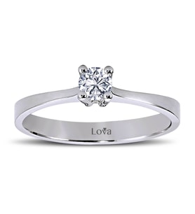 Lova E Renk 0,19 Karat Pırlanta Tektaş Yüzük - 1040065